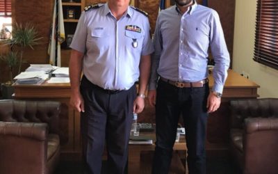 Συνάντηση Γιάννη Σαρακιώτη με τον Αρχηγό της Πυροσβεστικής
