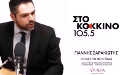 Γ. Σαρακιώτης: «1.306 ελέγχους την ημέρα αντί για 8.000 κάνουν τα ερευνητικά κέντρα εξαιτίας της Ν.Δ.»