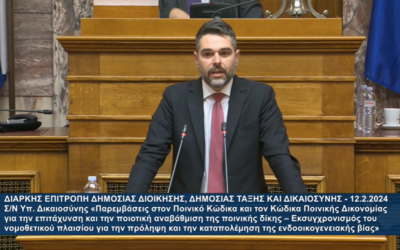 Γ. Σαρακιώτης για τις αλλαγές στον Ποινικό Κώδικα: «Ποινικός λαϊκισμός για την κάλυψη της αποτυχίας στον τομέα της ασφάλειας»