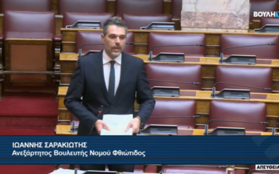 Συζήτηση στη Βουλή για τα προβλήματα του ΟΣΔΕ και το πρόγραμμα «Νέοι Αγρότες 2024» από το Γιάννη Σαρακιώτη